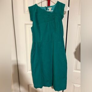 J. Crew factory outlet emerald green dress with pockets 6